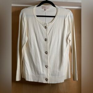 Philosophy Ivory Toggle Button-Up Cardigan. Size-Large